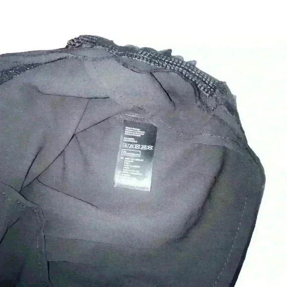 H & M BLACK SEE THROUGH MESH Net KNIT WITH RIBBON FLOWERS Size 2 - Picture 4 of 7